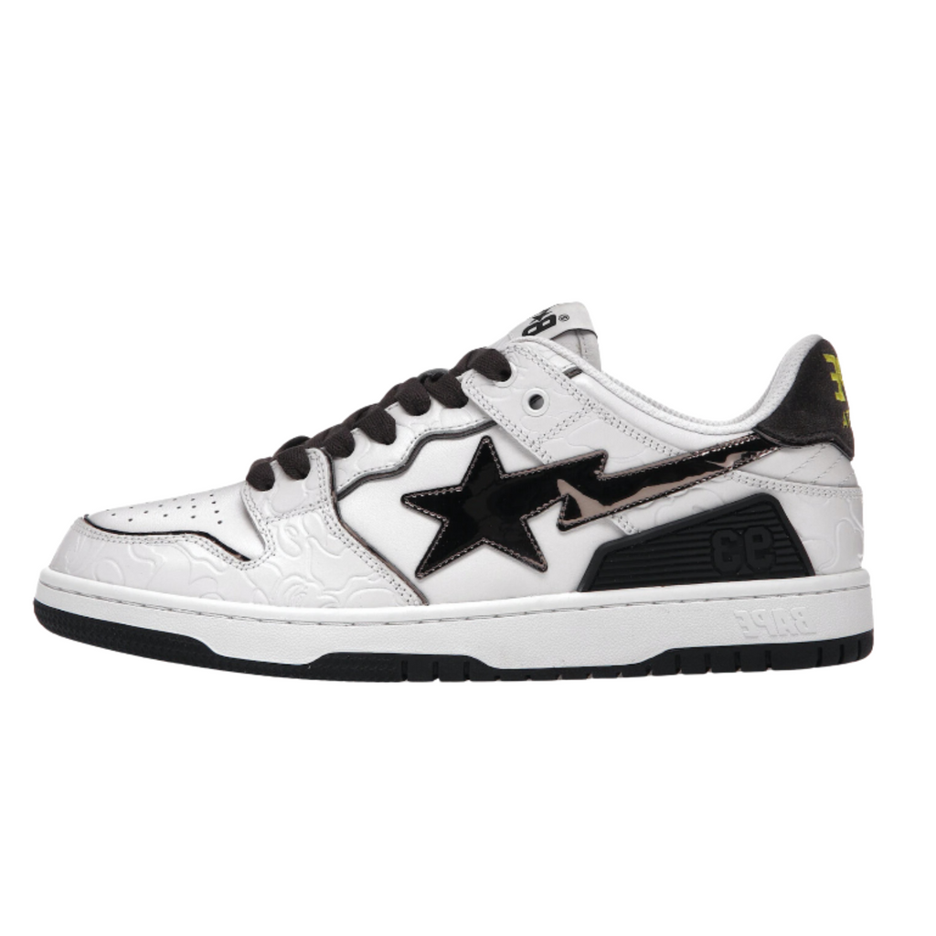 A Bathing Ape Bape SK8 Sta "White Silver"
