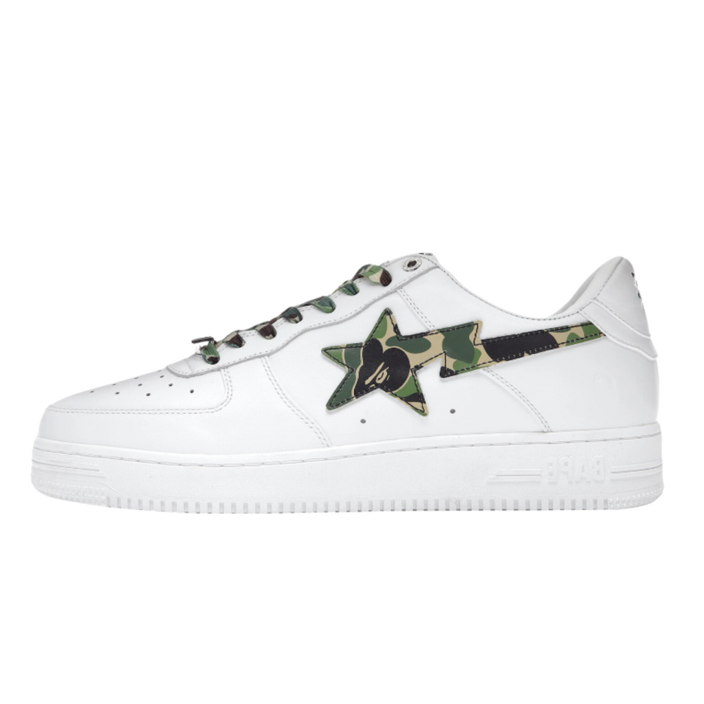 A Bathing Ape Bape Sta Low "White ABC Camo Green"