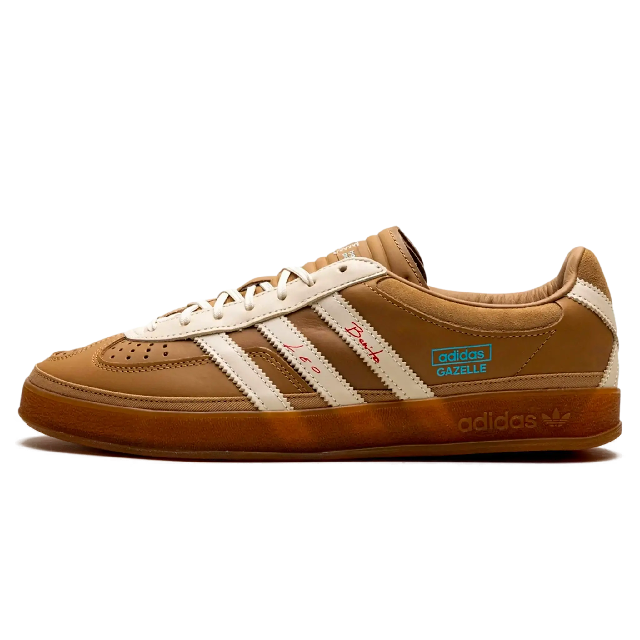 Tênis Adidas Gazelle Indoor x Bad Bunny x Lionel Messi "Cardboard" Bege