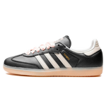 Tênis Adidas Samba OG Feminino "Black Pink Ribbon Laces" Preto