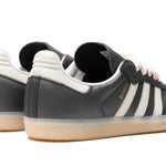 Tênis Adidas Samba OG Feminino "Black Pink Ribbon Laces" Preto