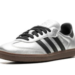 Tênis Adidas Samba OG Feminino "Silver Metallic Black Gum" Prata