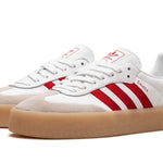 Tênis Adidas Sambae Feminino "Scarlet Red" Branco / Vermelho