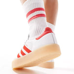 Tênis Adidas Sambae Feminino "Scarlet Red" Branco / Vermelho