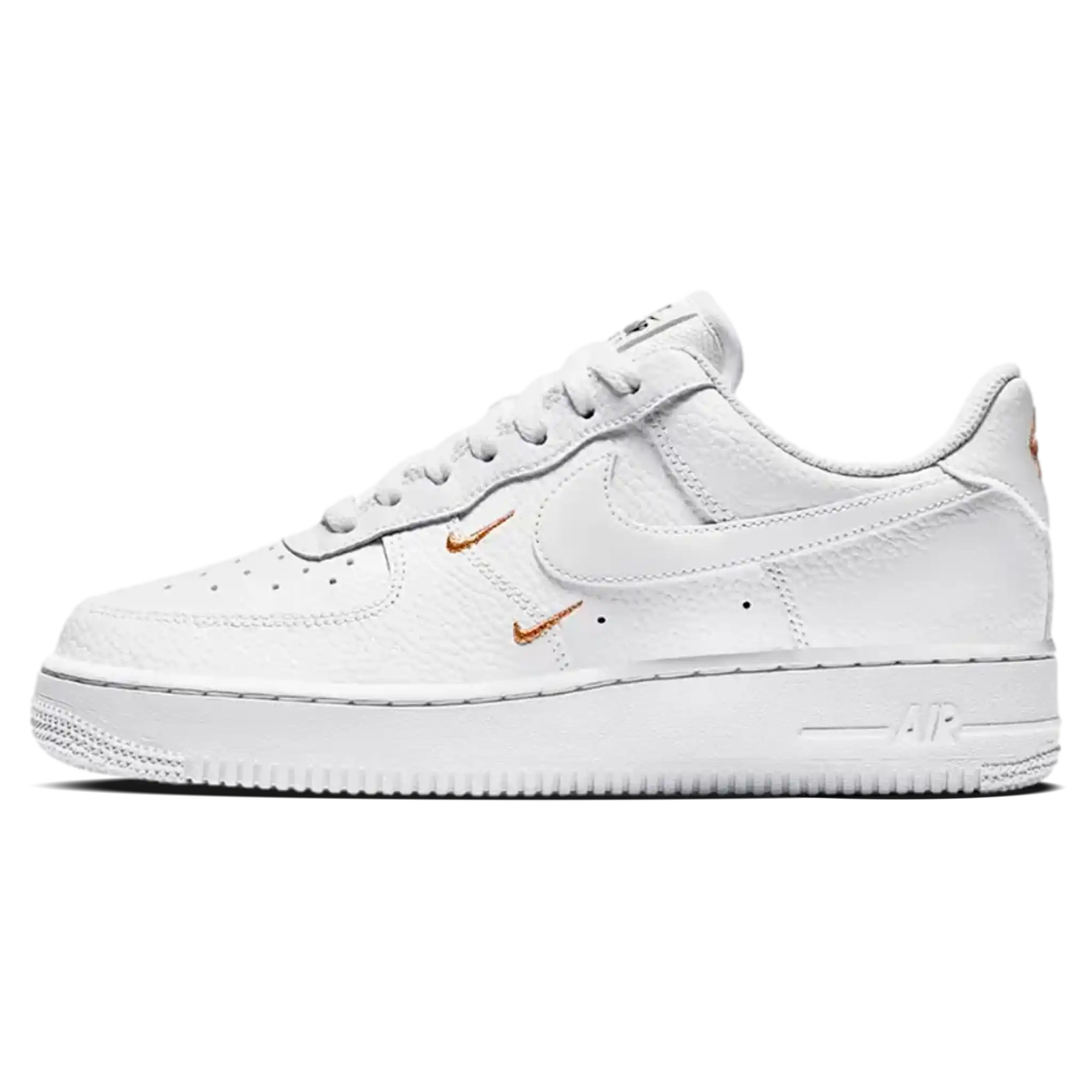Tênis Air Force 1 Essential White "Gold Swoosh" Branco / Dourado
