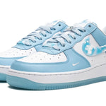 Tênis Air Force 1 Feminino "Nail Art" Azul / Branco