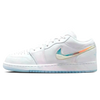 Tênis Air Jordan 1 Low Feminino "Glitter Swoosh" Branco