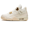 Tênis Air Jordan 4 "Metallic Gold" Branco / Dourado