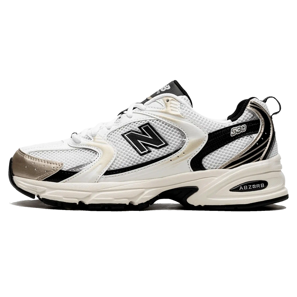 Tênis New Balance 530 "White Gold Black" Dourado / Branco