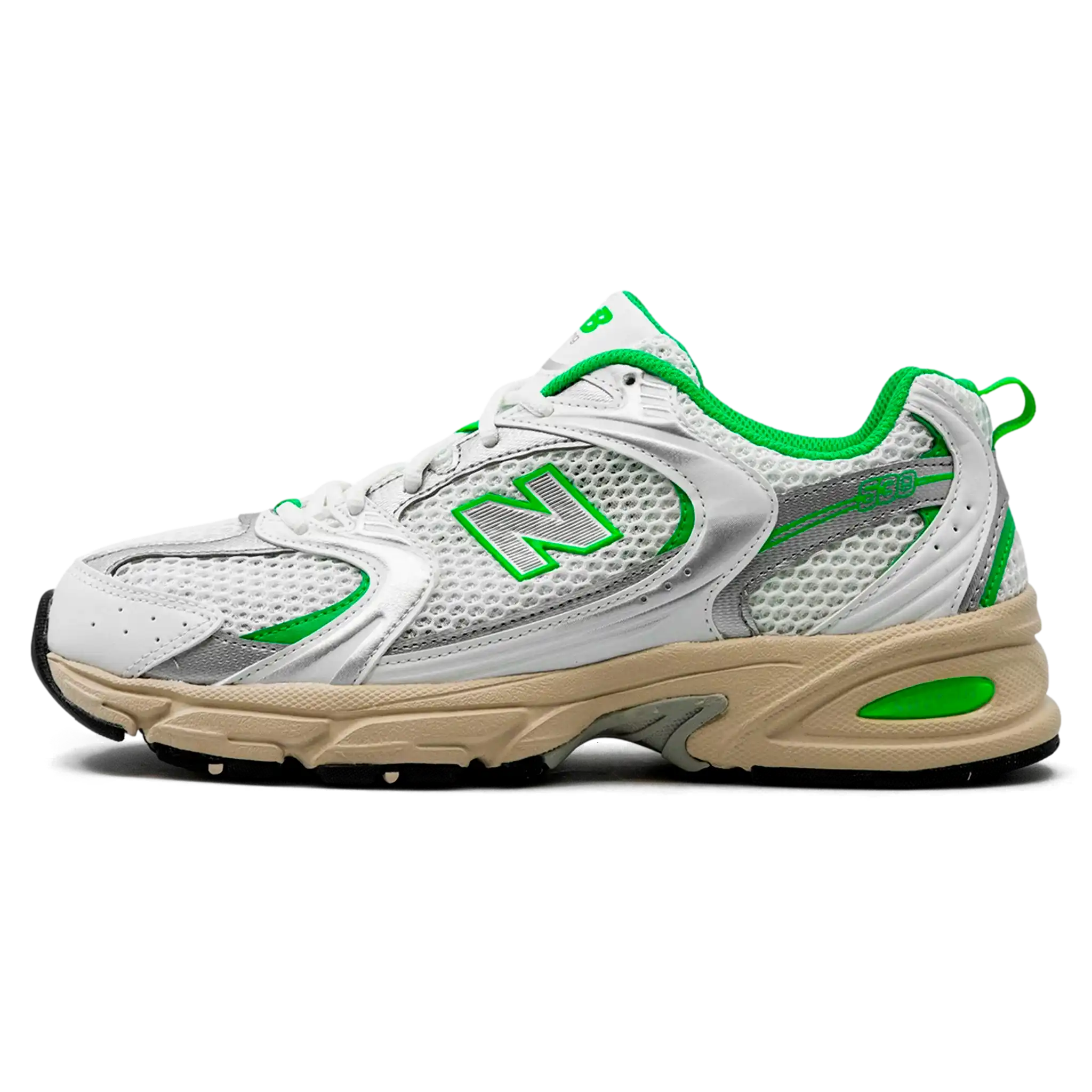 Tênis New Balance 530 "White Palm Leaf" Branco / Verde