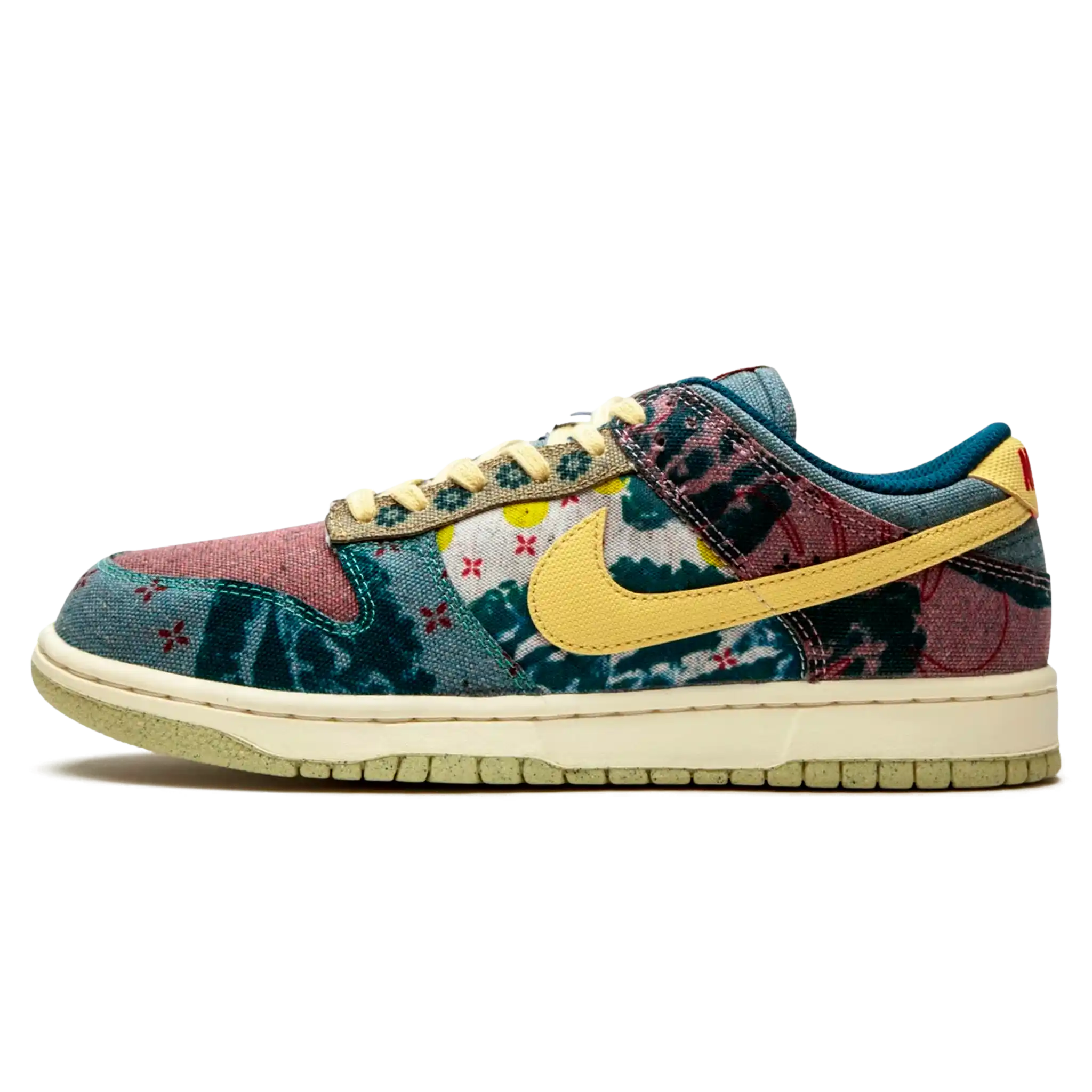 Tênis Nike Dunk Low "Community Garden" Verde / Bordô