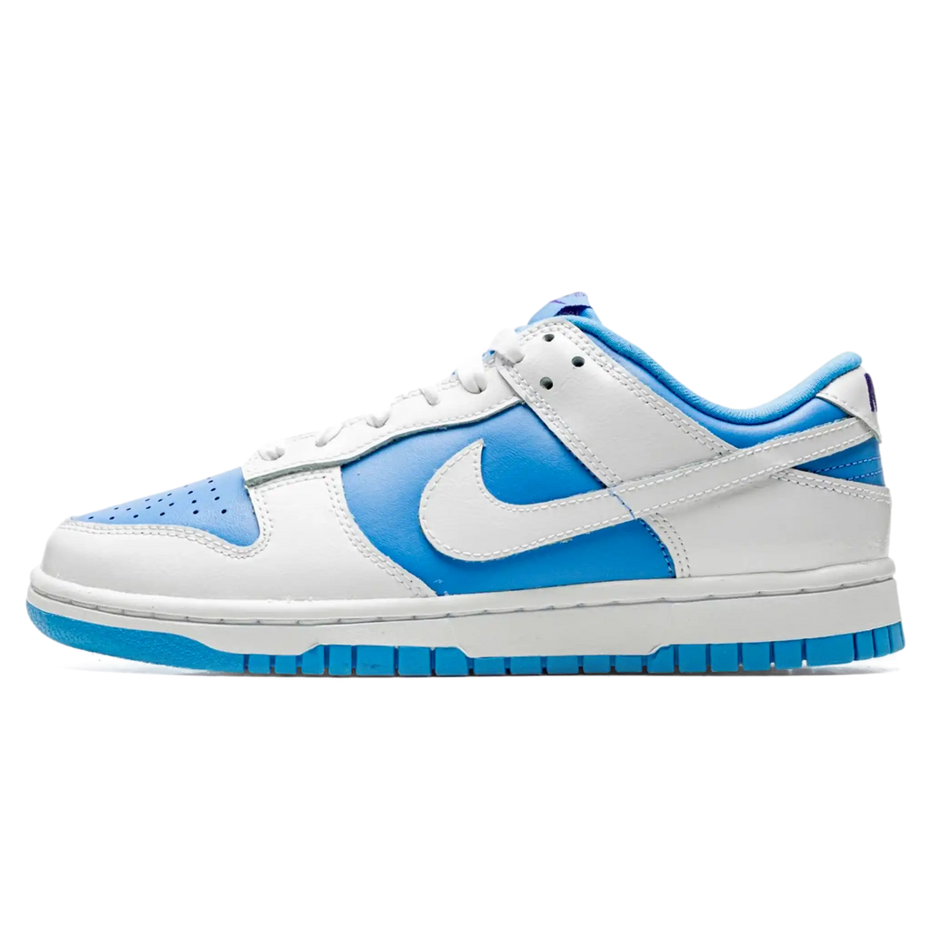 Tênis Nike Dunk Low "Reverse University Blue" Branco / Azul