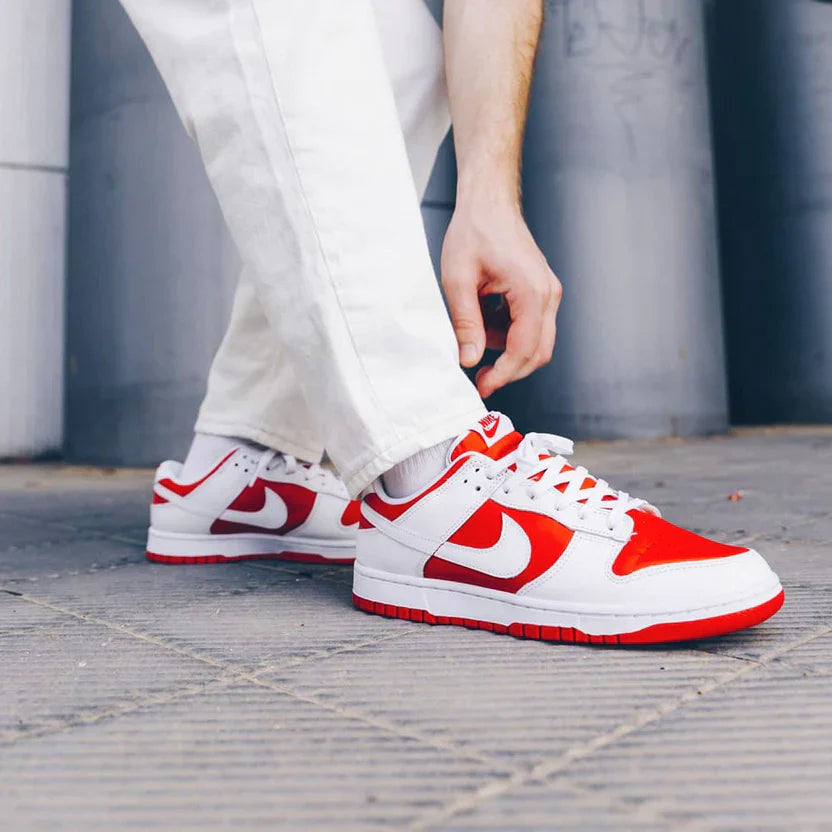 Tênis Nike Dunk Low "University Red" Vermelho / Branco