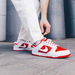 Tênis Nike Dunk Low "University Red" Vermelho / Branco