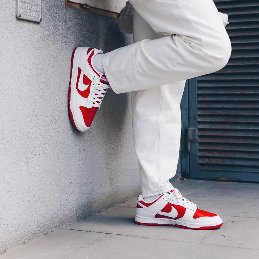 Tênis Nike Dunk Low "University Red" Vermelho / Branco