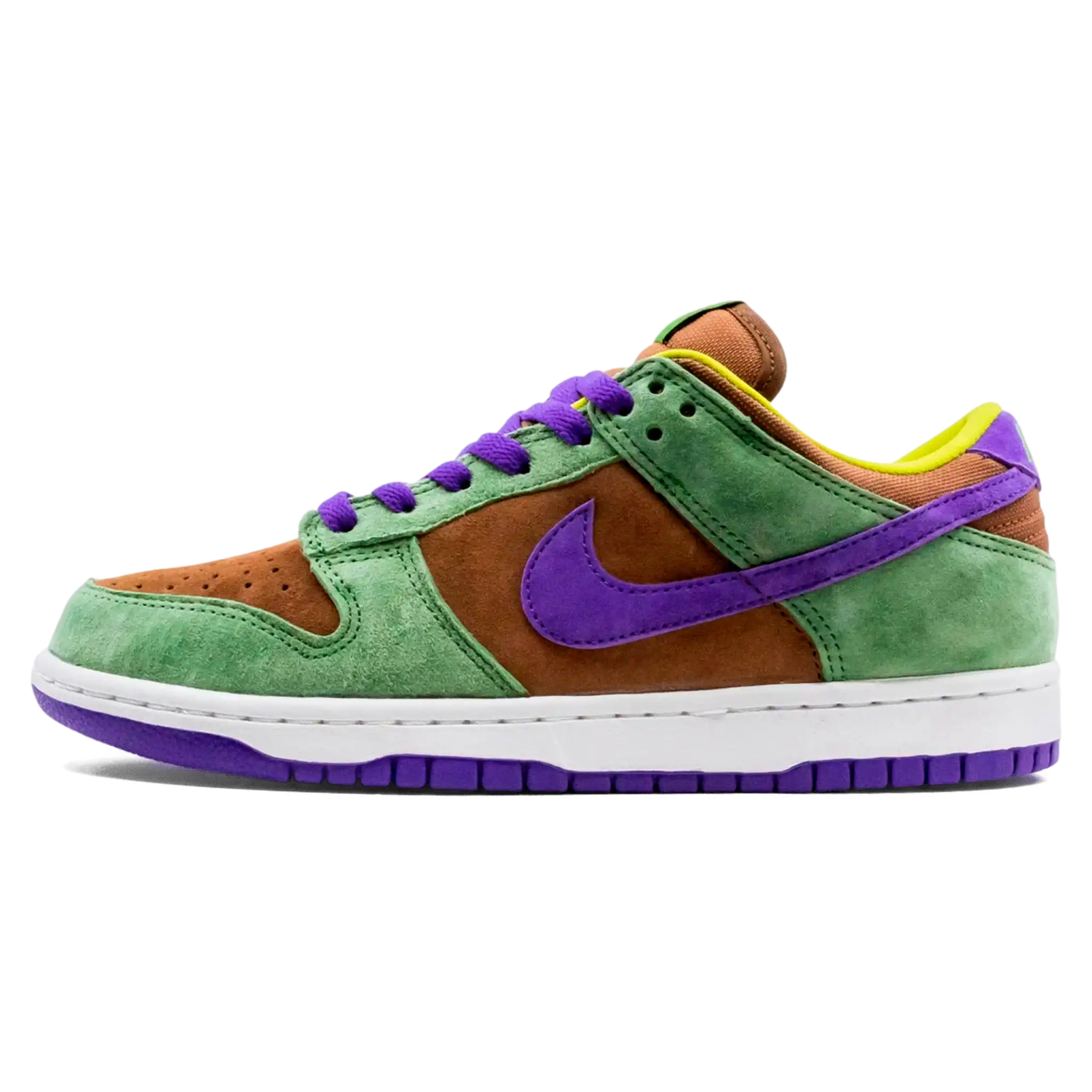 Tênis Nike Dunk Low "Veneer" Verde / Roxo