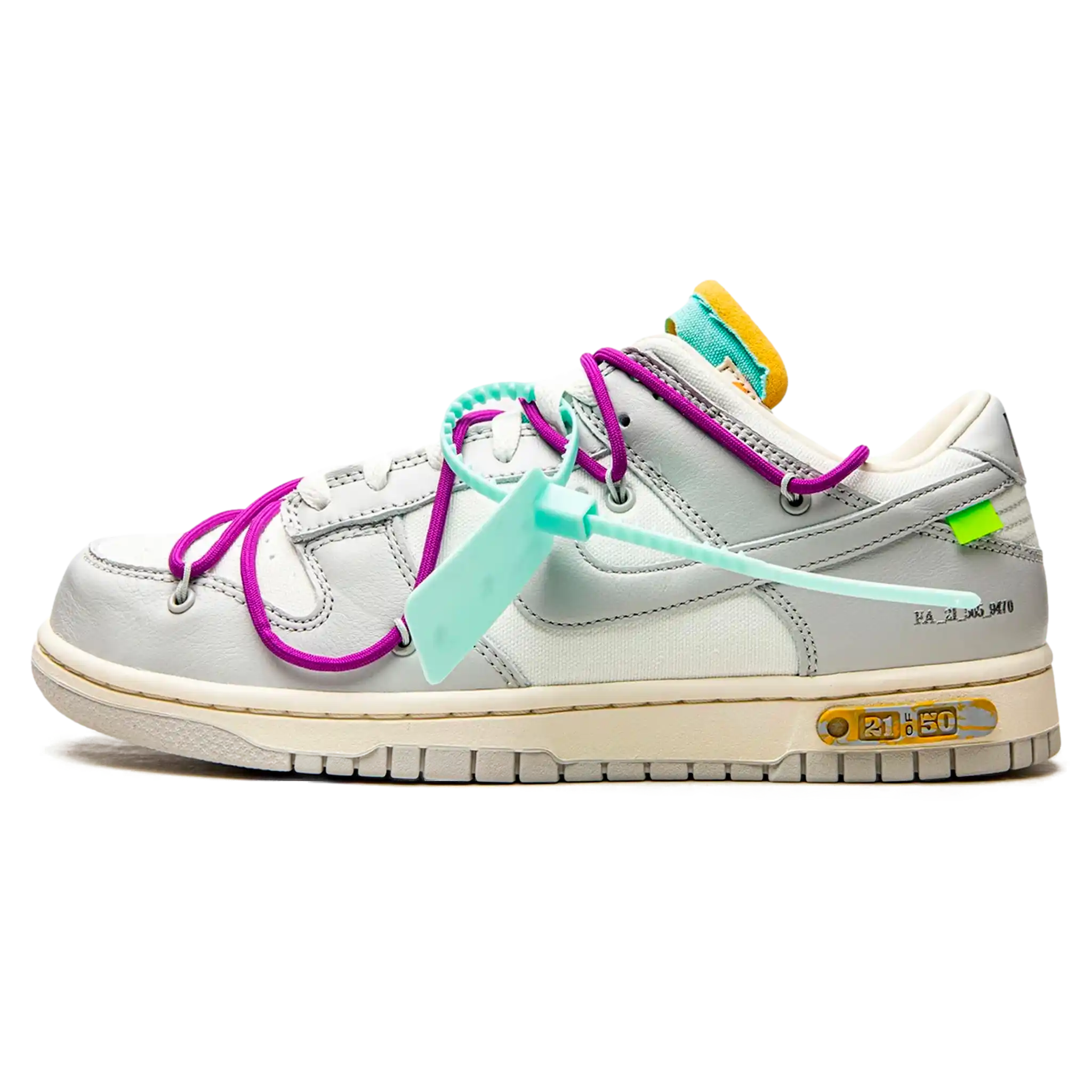 Tênis Nike Dunk Low x Off-White "Lot 21"