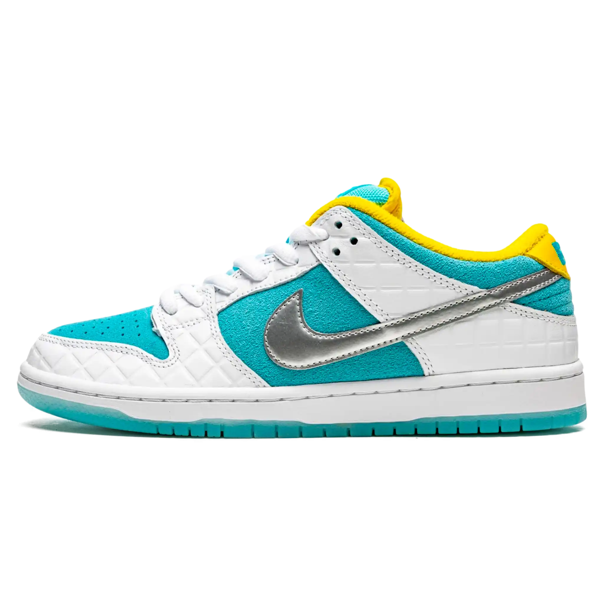 Tênis Nike Dunk Low SB x FTC "Lagoon Pulse" Branco / Azul