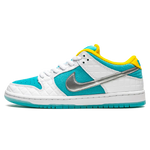 Tênis Nike Dunk Low SB x FTC "Lagoon Pulse" Branco / Azul